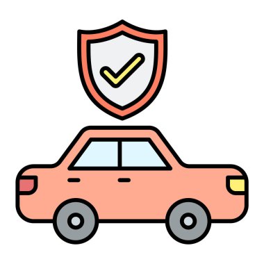 Araba sigortası. Web simgesi