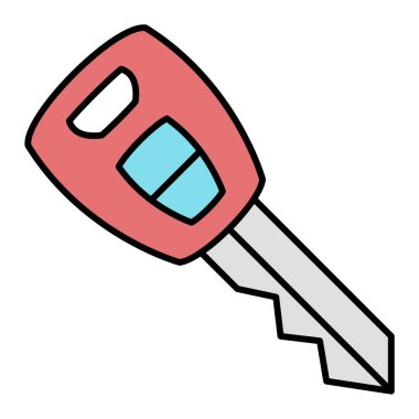 Anahtar simgesi vektör illüstrasyonu