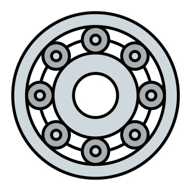 Web, mobil ve bilgi grafikleri için siyah çizgi simgesi. Beyaz, ince dairesel şekil vektörü. Gri renkte ıssız
