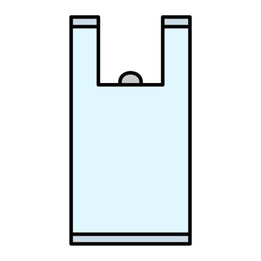 Bir torba simgesinin vektör illüstrasyonu