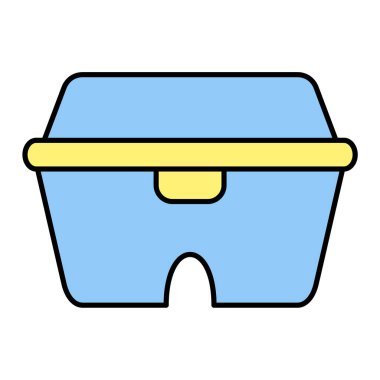 Alışveriş poşeti ikonu. Web için çamaşır sepeti vektör simgelerinin özet çizimi