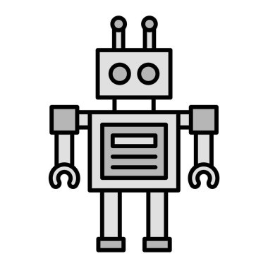 Robot simgesinin vektör illüstrasyonu