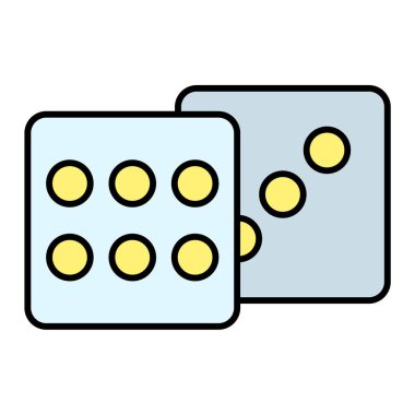 Kumarhane çipi simgesi vektör illüstrasyon grafik tasarımı