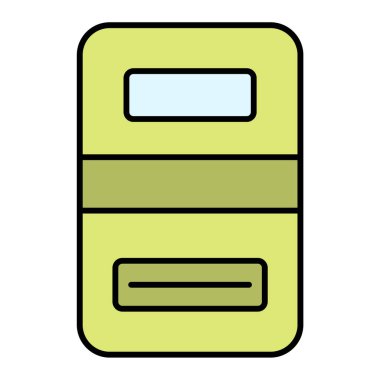 Bir buzdolabının izole edilmiş tek bir simgesinin vektör çizimi