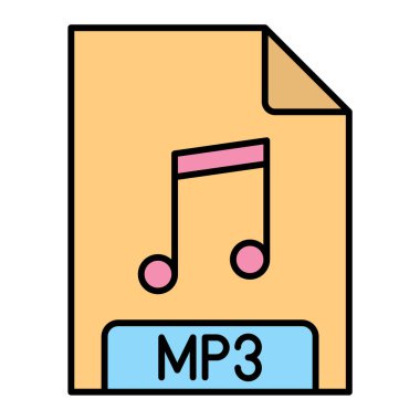 müzik notası ikon vektör illüstrasyonu