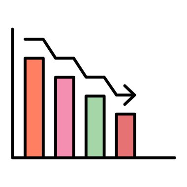 çubuk çizelgesi vektör illüstrasyonu