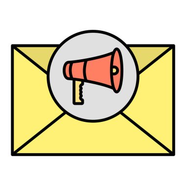 Çizgi film megafonunun vektör çizimi