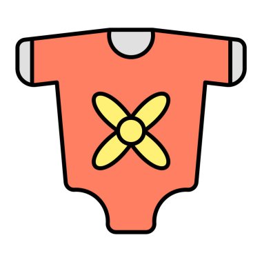 bebek giysisi ikonu vektör illüstrasyonu