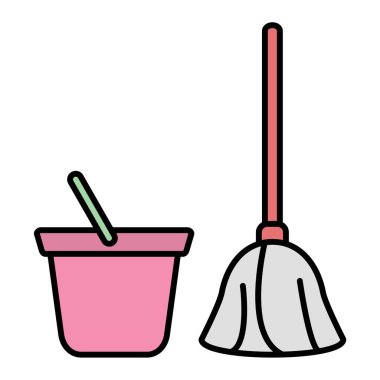 Temizlik servisi tasarımı, vektör illüstrasyon eps10 grafiği