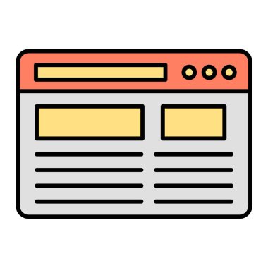 Web tasarım şablonu, vektör illüstrasyonu