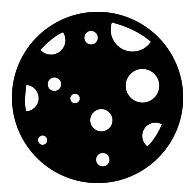 Tek bir çöreğin siyah beyaz vektör çizimi