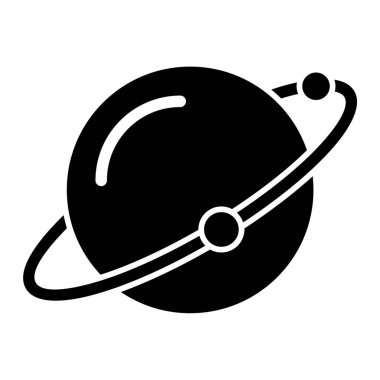 Gezegen ikon vektörü. Web ve mobil için özet çizimi izole edildi.