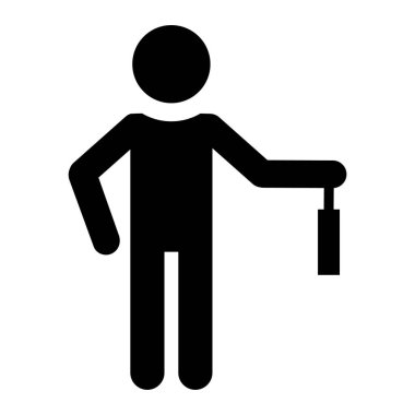 Adamım. Web simgesi basit illüstrasyon