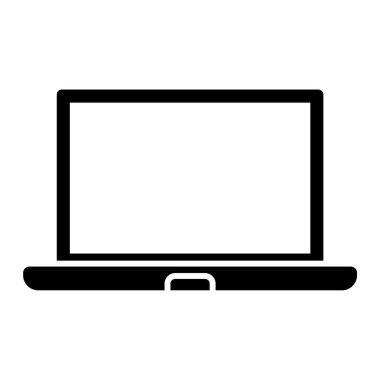 dizüstü bilgisayar simgesi. düz dizayn