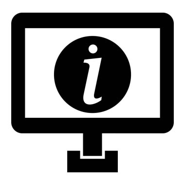 Bilgi. Web simgesi basit illüstrasyon