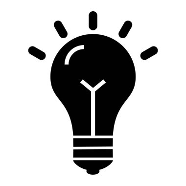 Ampul simgesi. vektör illüstrasyonu