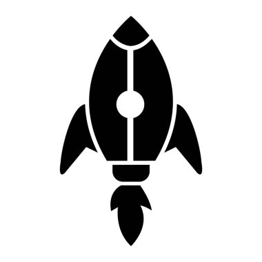 roket simgesi, vektör illüstrasyonu