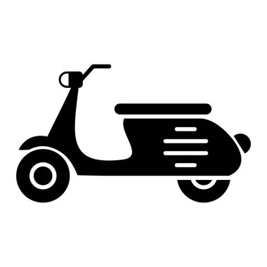 Scooter ikonu. İnternet için fast food vektör simgelerinin basit çizimi