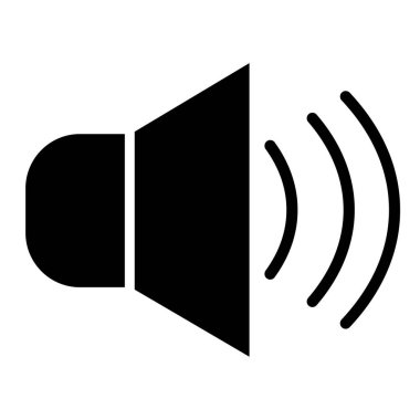 Konuşmacı. Web simgesi basit illüstrasyon