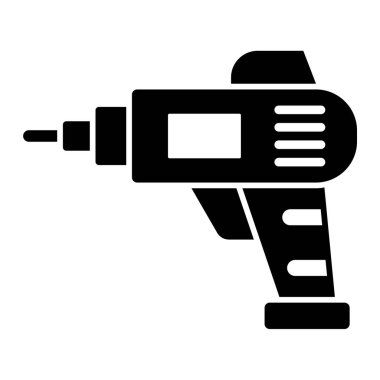 matkap simgesi. Beyaz arkaplanda grafik ve web tasarımı için izole edilmiş tornavida vektör çizelgesi
