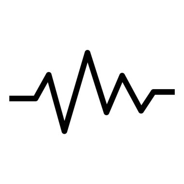 kalp atışı simgesi vektör illüstrasyonu