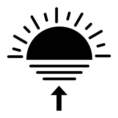 Güneş. Web simgesi basit illüstrasyon