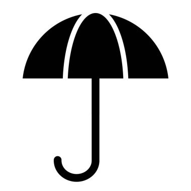 Şemsiye. Web simgesi basit illüstrasyon