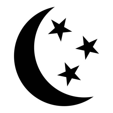 Ay simgesi, vektör illüstrasyonu