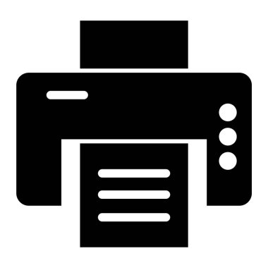 Yazıcı. Web simgesi basit illüstrasyon