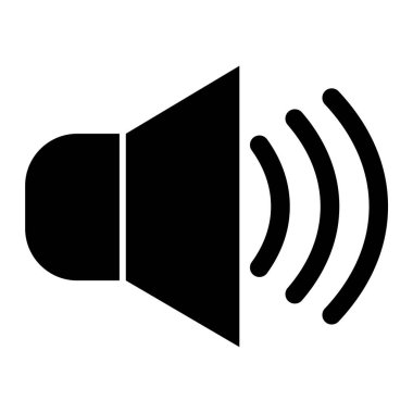 Konuşmacı. Web simgesi basit illüstrasyon