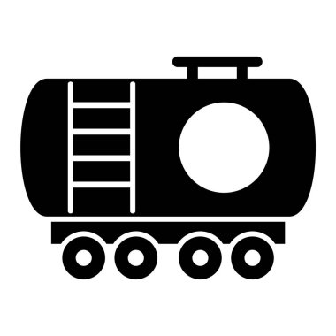 Petrol tankeri ikonu. Web için gaz tankı vektör simgelerinin özet çizimi