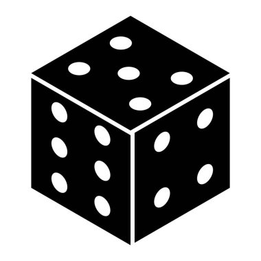 zar simgesi. Web için gazino vektör simgelerinin basit illüstrasyonu