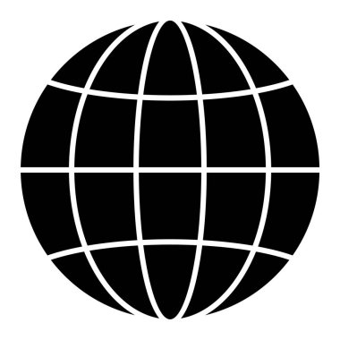 Bir dünya simgesinin vektör illüstrasyonu