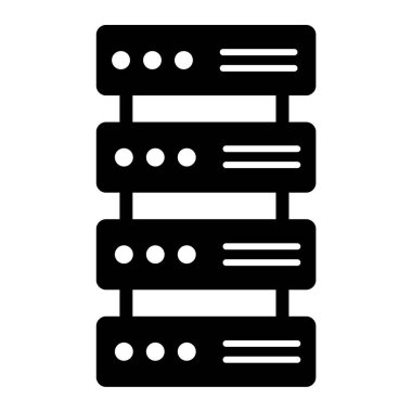 veritabanı. Web simgesi basit illüstrasyon