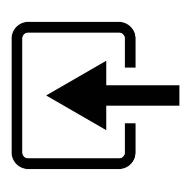 sol ok simgesini açın. vektör çizim