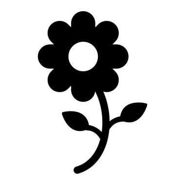 Çiçek. Web simgesi basit illüstrasyon