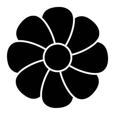 Çiçek. Web simgesi basit illüstrasyon