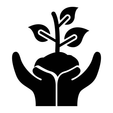 Bitki. Web simgesi basit illüstrasyon