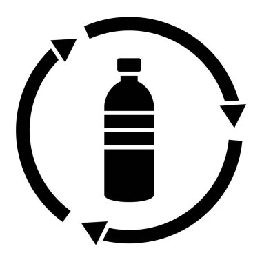Su şişesi ikonu. Ağ için bira vektör simgelerinin basit illüstrasyonu