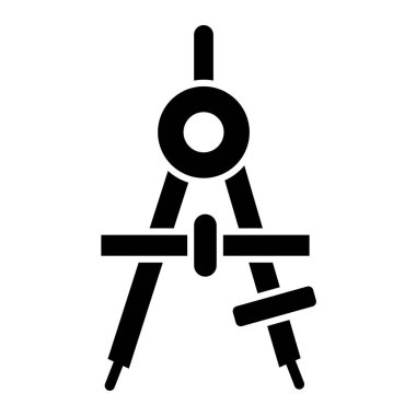 pusula simgesi vektörü. İnce çizgi işareti. İzole edilmiş kontür sembolü gösterimi