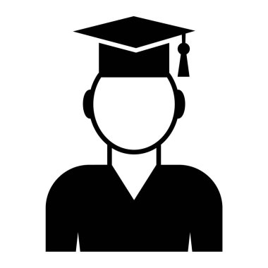 lisansüstü öğrenci simgesi vektör çizimi tasarımı