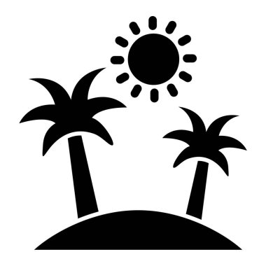 yaz tatili ikonu vektör illüstrasyonu