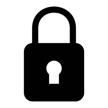 beyaz zemin üzerinde kilit simgesi