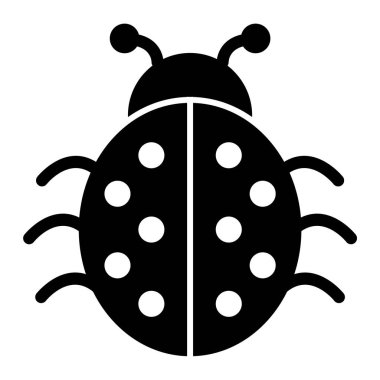 Uğur böceği. Web simgesi basit illüstrasyon