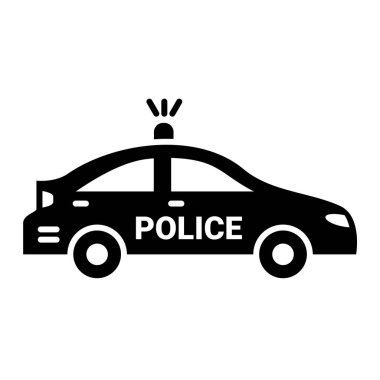 araba polis simgesi vektör illüstrasyonu