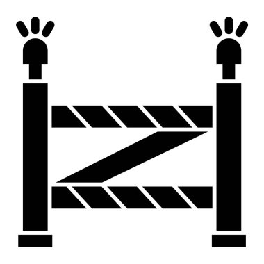 Bariyer. Web simgesi basit illüstrasyon