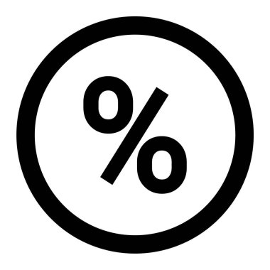 yüzde yüz vektör simgesi. biçim iki renkli düz sembol, siyah ve beyaz renkler, yuvarlak açılar, gri arkaplan