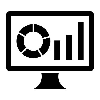 Analizler. Web simgesi basit illüstrasyon