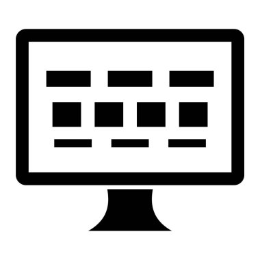Bilgisayar. Web simgesi basit illüstrasyon