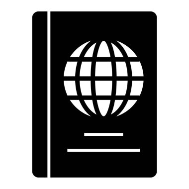 Pasaport. Web simgesi basit illüstrasyon